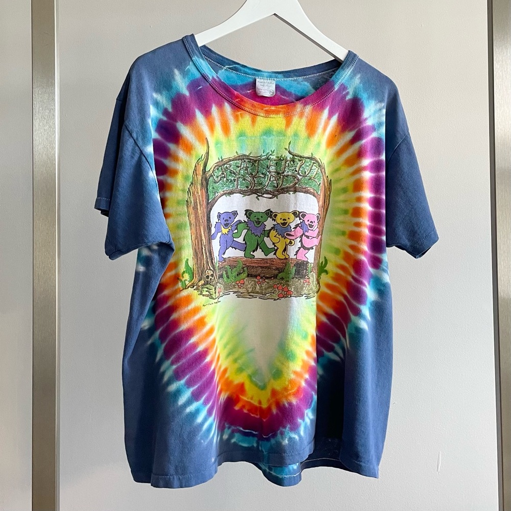 Grateful Dead 1990 Vintage 25th Anniversary Tie-Dye Rock T-Shirt